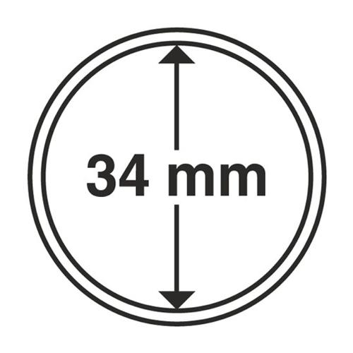 Circular Coin Capsules Range (pack of 10) - 34mm