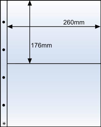 Folio 2C Acid-Free Clear 2-Pocket Refills - 2 Pockets (176 x 260mm) - Pack of 5