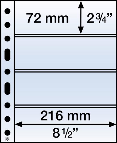 Clear Grande 4C Refill Sheets (72x216mm) Pack of 5