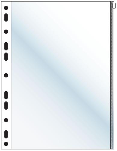 A4 Punched Clear Zipper Wallet - Single Refill