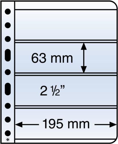 Clear Vario 4C - Pocket Refill Sheets (63x195mm) Pack of 5