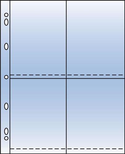 Clearfile 5x3.5" 127x90mm (4 Pocket) Acid-Free Photo Pocket Refills - Clear (Pack of 10)