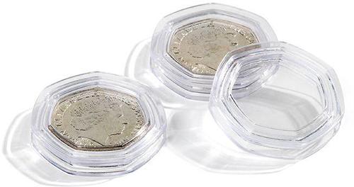 Coin Capsules Range (pack of 10) - 27.3mm for 50p  Coins