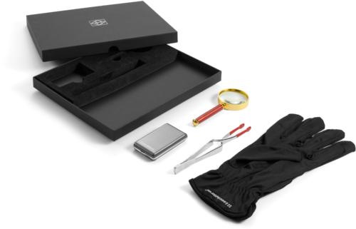 Coin Collectors Numismatic Gift Set - 4 Piece Set - Coin Scale, Gloves, Magnifier and Tweezers