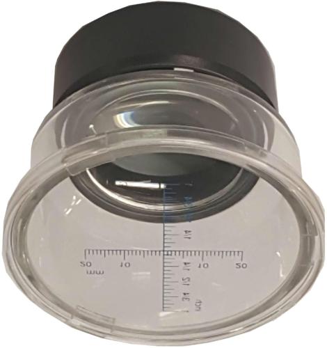 Coin Magnifier 7X with scale in base plate