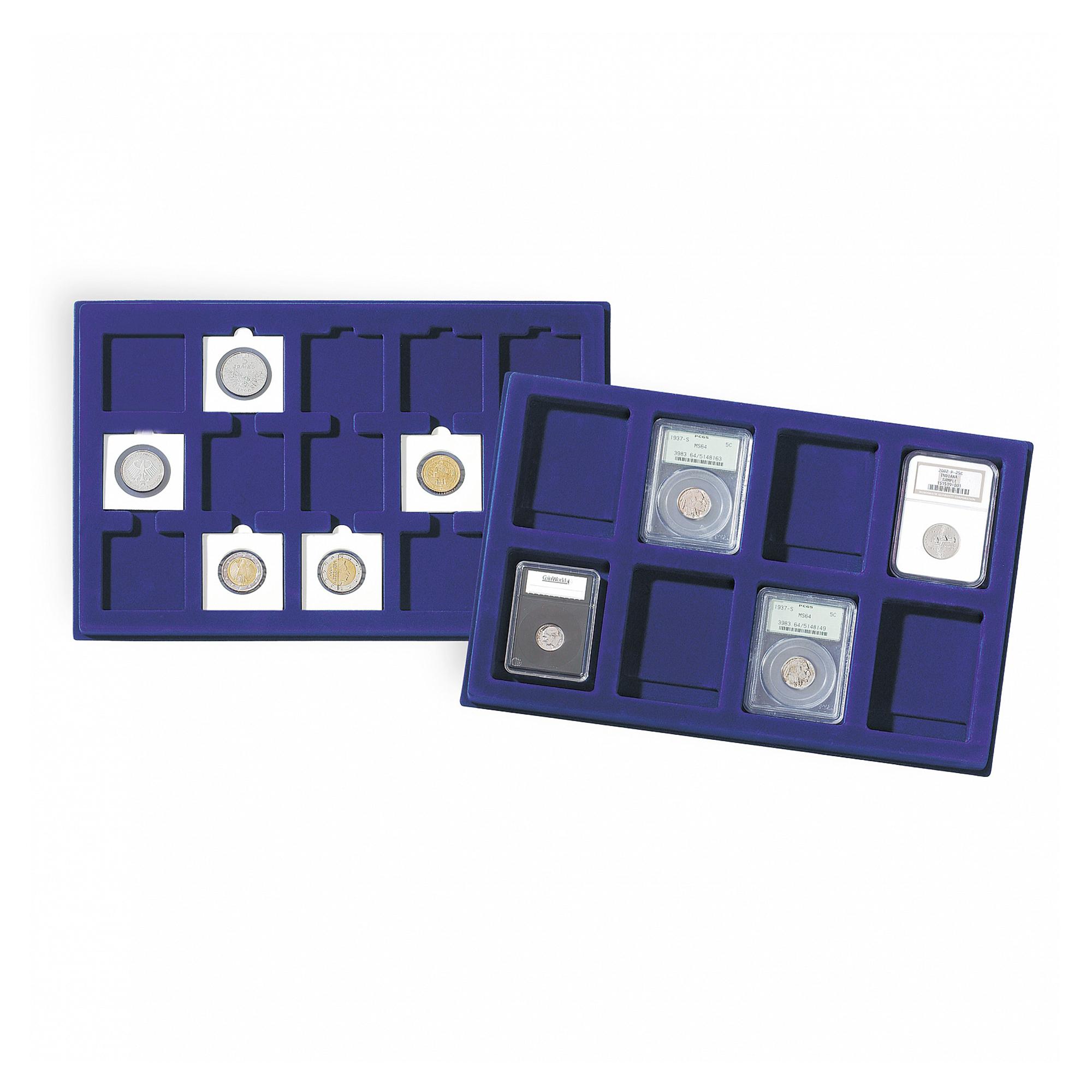 Coin Trays - 12 spaces up to 67mm for Quadrum XL capsules (Set of 2)