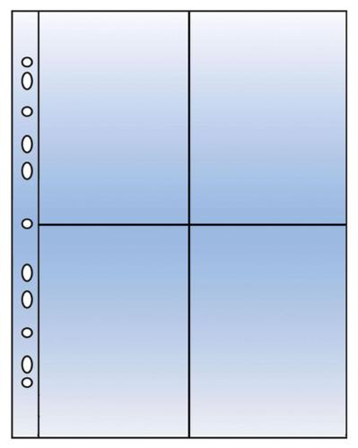 Arrowfile Clear Acid-Free Collectable Pocket Refills - 4 Pocket 6x4.25" Digital Prints 150x110mm (Pack of 10)