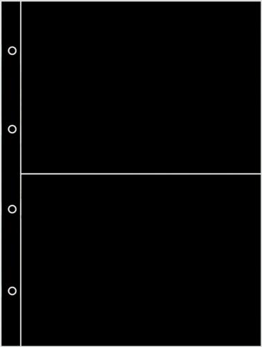Compact Black Acid-Free Pocket Refills for European FDCs 174x118mm (2 pockets) - Pack of 10