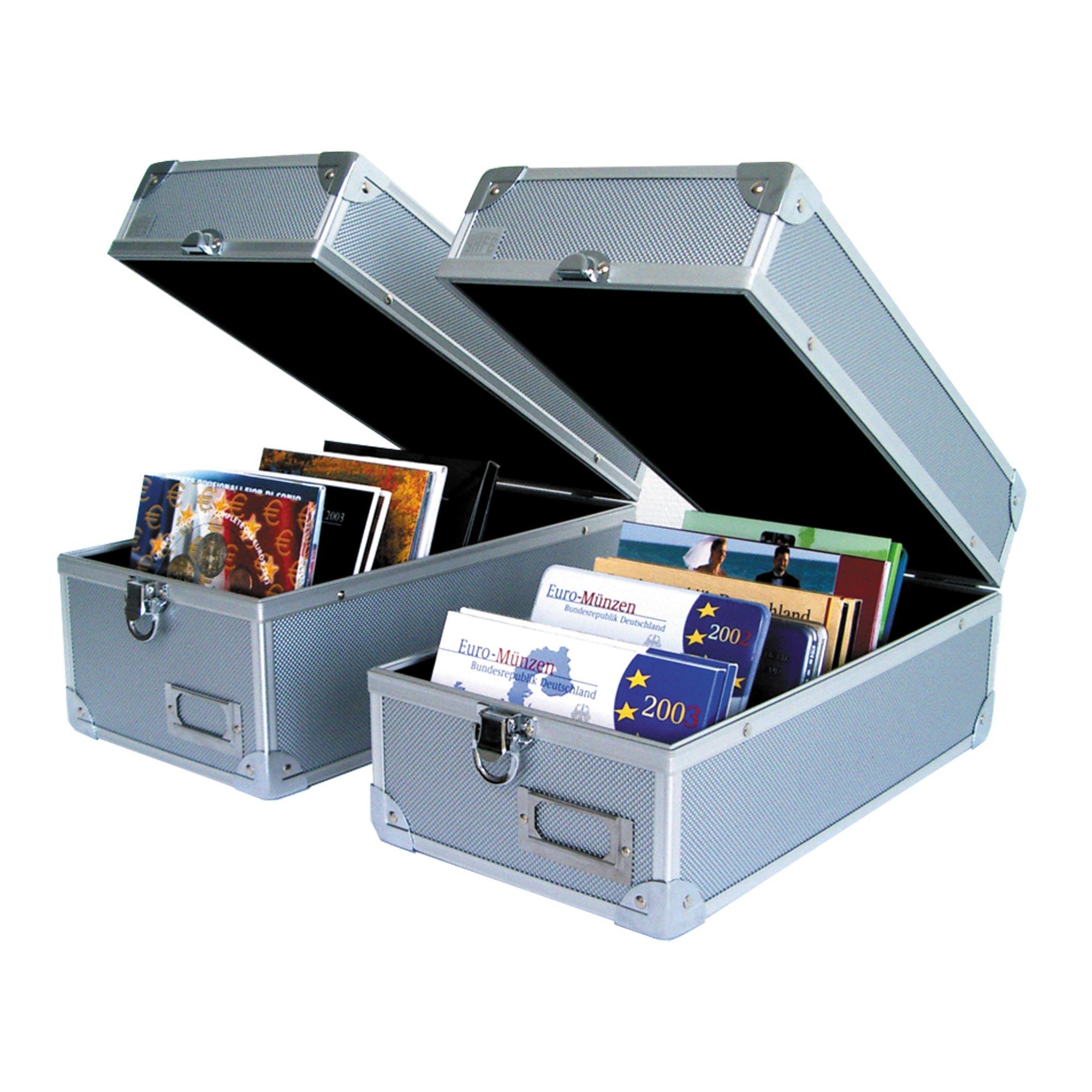 Collectors Aluminium Case with handles - for Postcards Photos etc