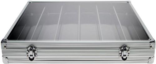 Aluminium Collectors Display Showcase - 6 Compartments 275 x 57mm