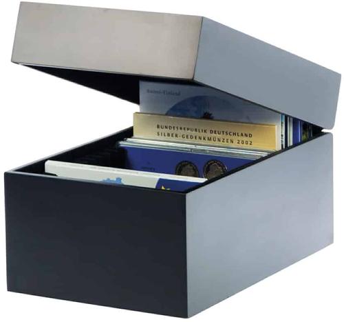 Wooden Black Lacquer Case for Coin Sets - Elegant Storage for Up to 20 Sets