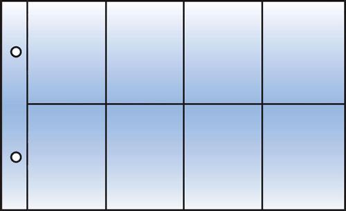Collectors Card Acid-Free Pocket  Refills -  55x84mm (8 pockets) Pack of 10