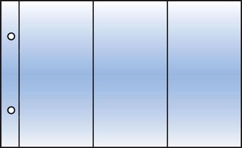 Collectors Card Acid-Free Pocket  Refills -70x173mm (3 pockets) Pack of 10