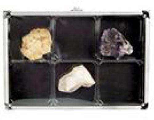 Compact Aluminium Collectors Display Showcase - 6 Compartments 87 x 90mm