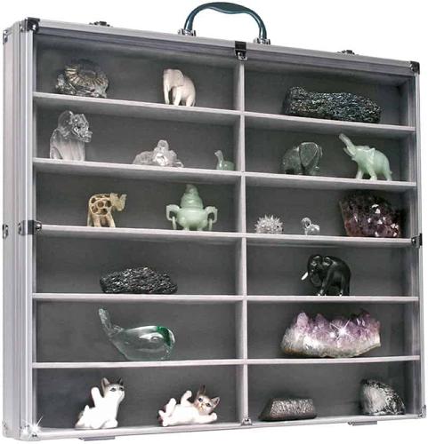 Collectors Maxi Aluminium Display Showcase with 12 compartments