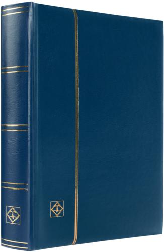 Comfort A4 Stamp Stockbook - 32 Black Pages, 64 Sides - Blue