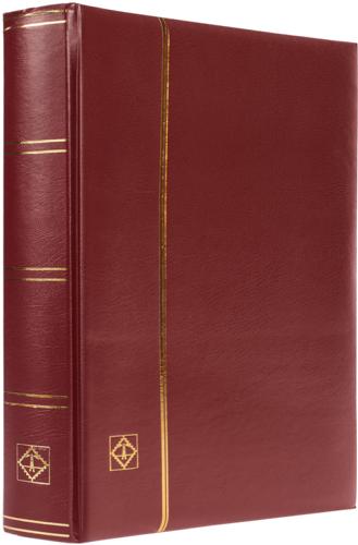 Comfort A4 Stamp Stockbook - 32 Black Pages, 64 Sides - Burgundy