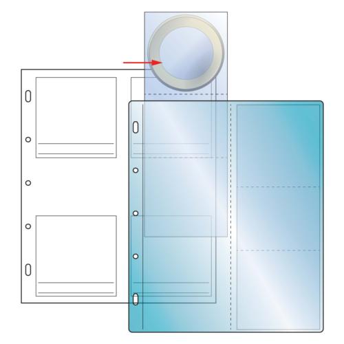 Compact 80mm coins 4 clear pockets on White Sheet (4) (Pack of 10)