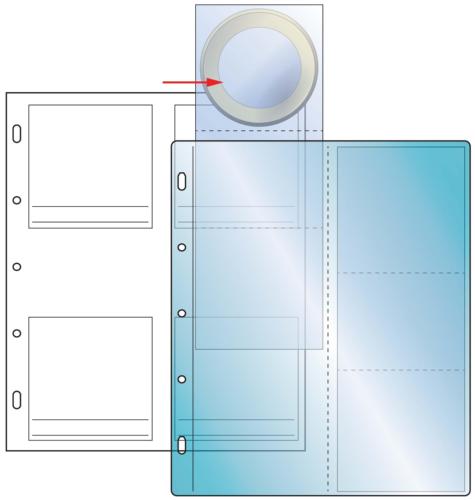 Compact Premier Coin Pocket Refills - 4 Pockets up to 80mm with White Interleaves (Pack of 10)