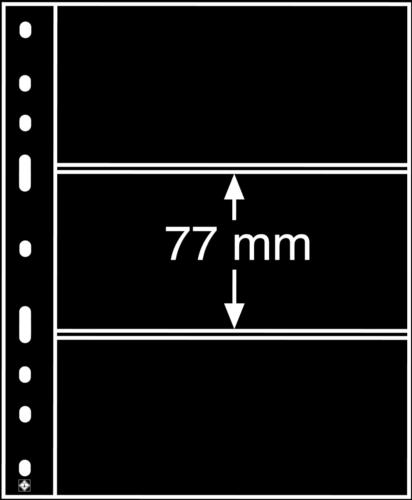 Compact Black Optima 3S Refills for Banknotes180x77mm - 3 Pockets