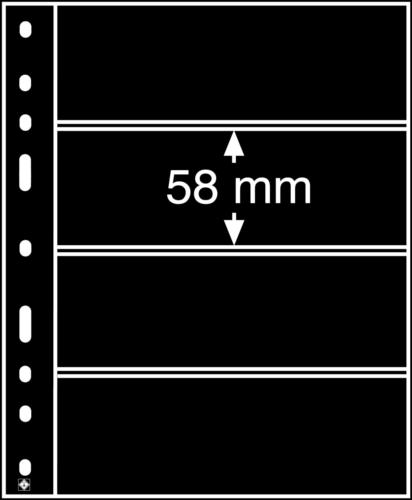 Compact Black Optima 4S Stamp Refills 180x58mm 4 Pockets - Pack of 10
