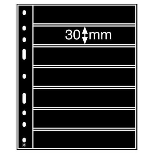Compact Black Optima 7S Stamp Refills 180x30mm 7 Pockets - Pack of 10