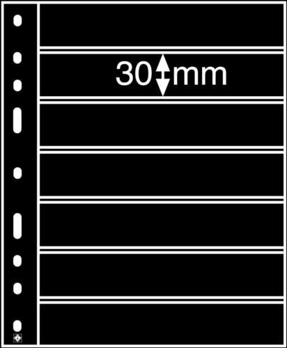 Compact Black Optima 7S Stamp Refills 180x30mm 7 Pockets - Pack of 10