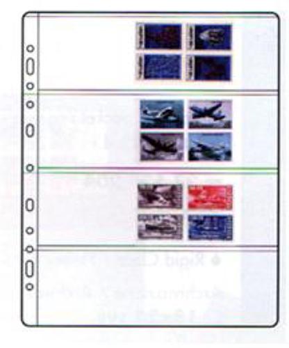 Compact Collectors Refill Sheets -  Clear 185x56mm (4) Pk of 10