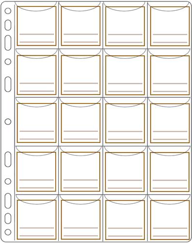 Compact Premier Acid-Free Coin Holders with White Card - 20x40mm (Pack of 10)