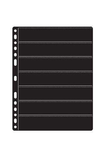 Compact Black Optima 7S Stamp Refills 180x30mm - 7 Pockets