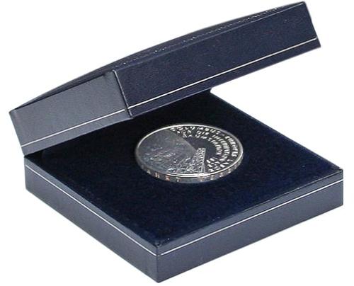 Dark Blue Individual Coin Case with Mouldable Base - Holds Coins up to 55mm