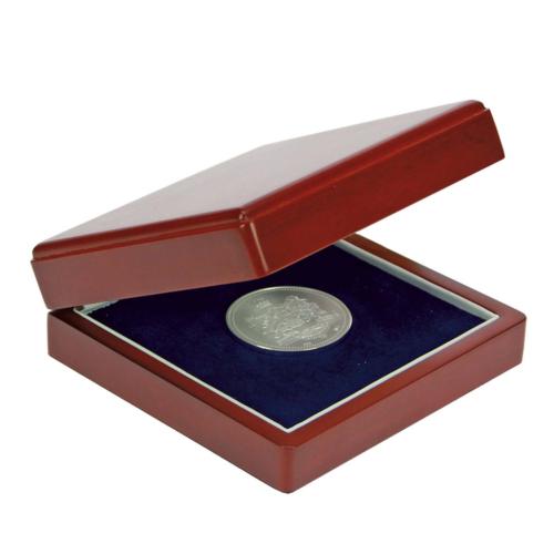 Dark Blue Individual Coin Case up to 90mm with mouldable base