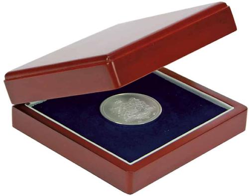 Wooden Individual Coin Case with Mouldable Base - Holds Coins up to 90mm