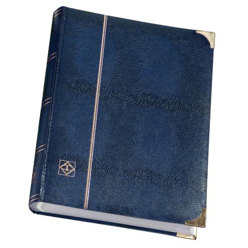 Comfort Deluxe A4 Stamp Stockbook - 32 White Pages, 64 Sides - Blue
