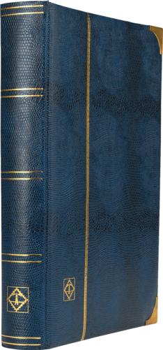 Comfort Deluxe A4 Stamp Stockbook - 32 Black Pages, 64 Sides - Blue