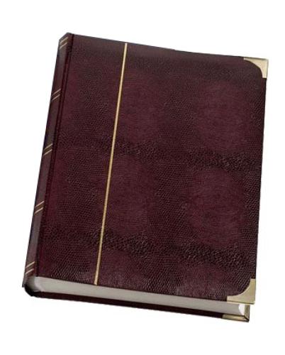 Comfort Deluxe A4 Stamp Stockbook - 32 White Pages, 64 Sides - Burgundy