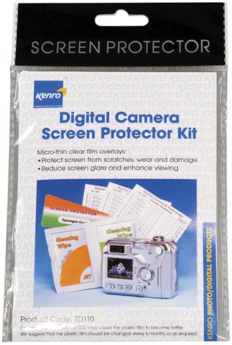Digital Camera Screen Protectors - 3 Clear Film Overlays with Applicator (100x80mm, Cut-to-Size)