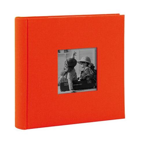 Elegant 6x4 Linen Slip in Album with Aperture - Orange
