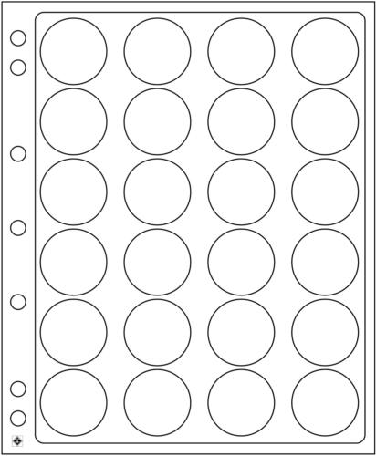 Encap Refills for Coin Capsules - 24 Spaces for 36-37mm Capsules - Pack of 2