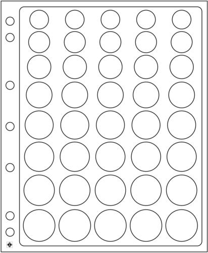 Encap Refills for Coin Capsules - 40 Spaces for Euro Coin Sets - Pack of 2