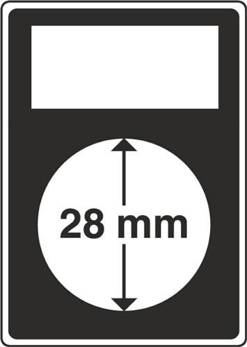 Everslab Permanent Closure Coin Capsules with Labelling Window - 28mm