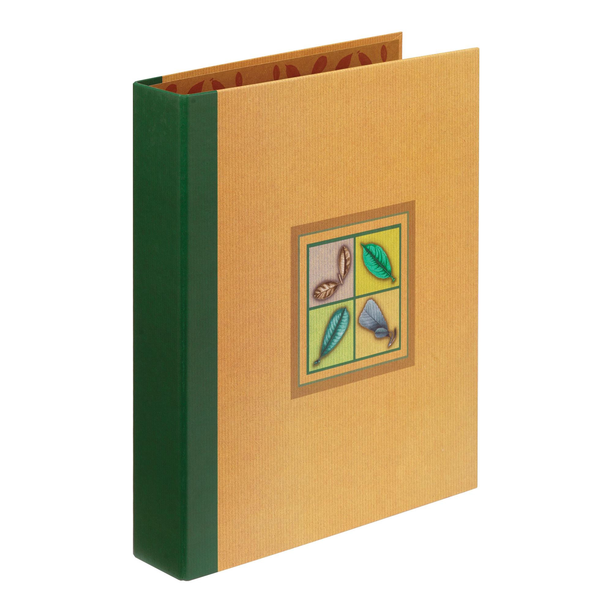 Four Seasons Designer Binder Album - Natural with Green Spine