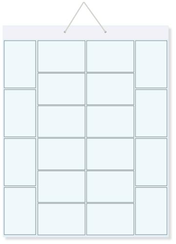 Hanging Gallery Picture Pockets - Large -  40 6x4" Photos in 20 Pockets