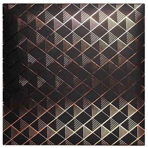 Grafton Series Photo Albums - 6x4" Slip-In Memo Album for 200 Photos with Art Deco Gold Foil Design - Black