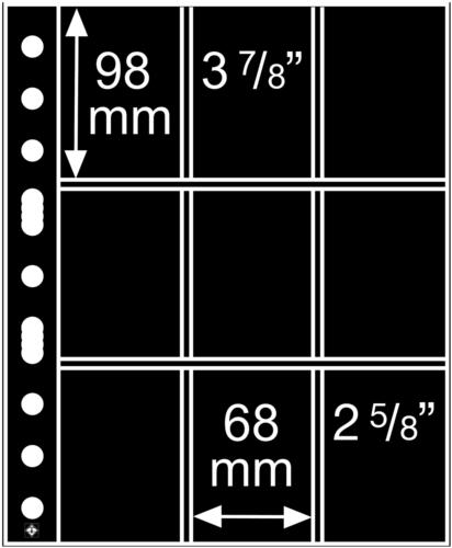 Grande Pro TCG Black Trading Card Refill Sheets (98x68mm) Pack of 5