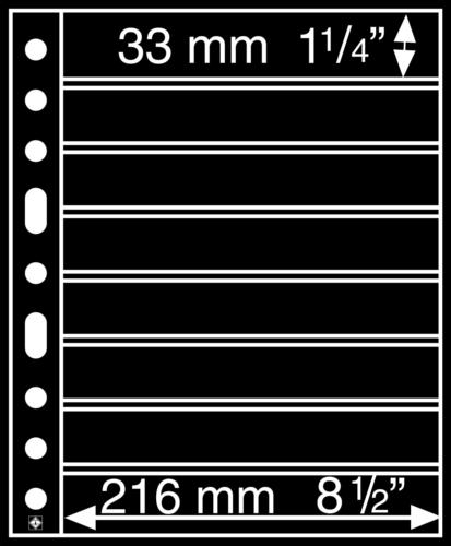 Black Grande 8S Refill Sheets (33x216mm) Pack of 5