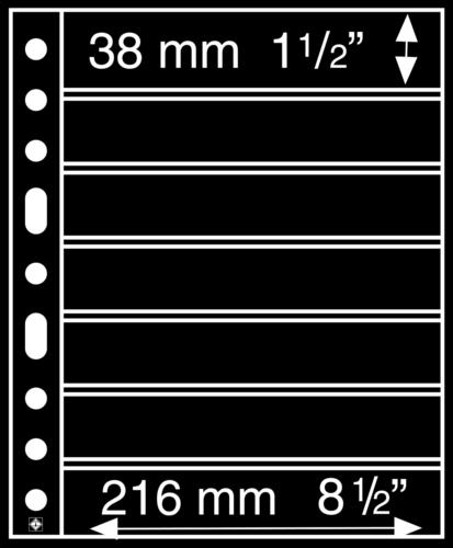 Black Grande 7S Refill Sheets (38x216mm) Pack of 5