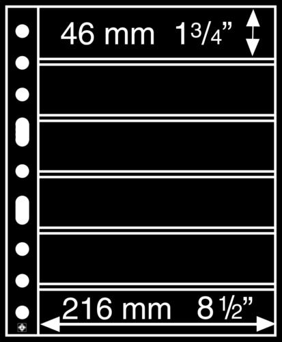 Black Grande 6S Refill Sheets (46x216mm) Pack of 5