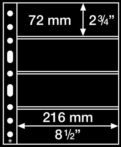 Black Grande 4S Refill Sheets (72x216mm) Pack of 5