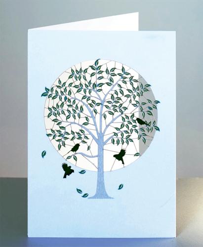 Green Tree Greeting Card
